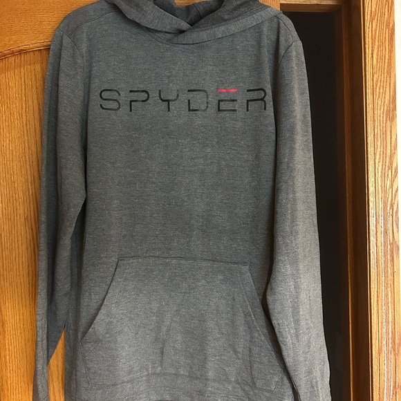 NWOT: Spyder Men's Charcoal Hoodie - Picture 1 of 3